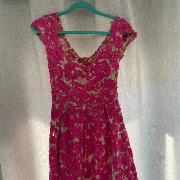 Anthropologie x Yoanni Baraschi Pink Fit Flare Dress - Picture 4 of 4